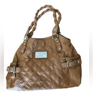 High End Relic by Fossil Brown Supple Leather Hobo Handbag Purse Bag MINTY